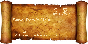 Sand Rozália névjegykártya