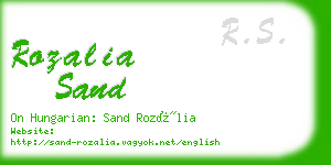 rozalia sand business card